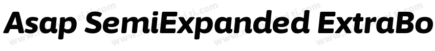 Asap SemiExpanded ExtraBold ltalic字体转换